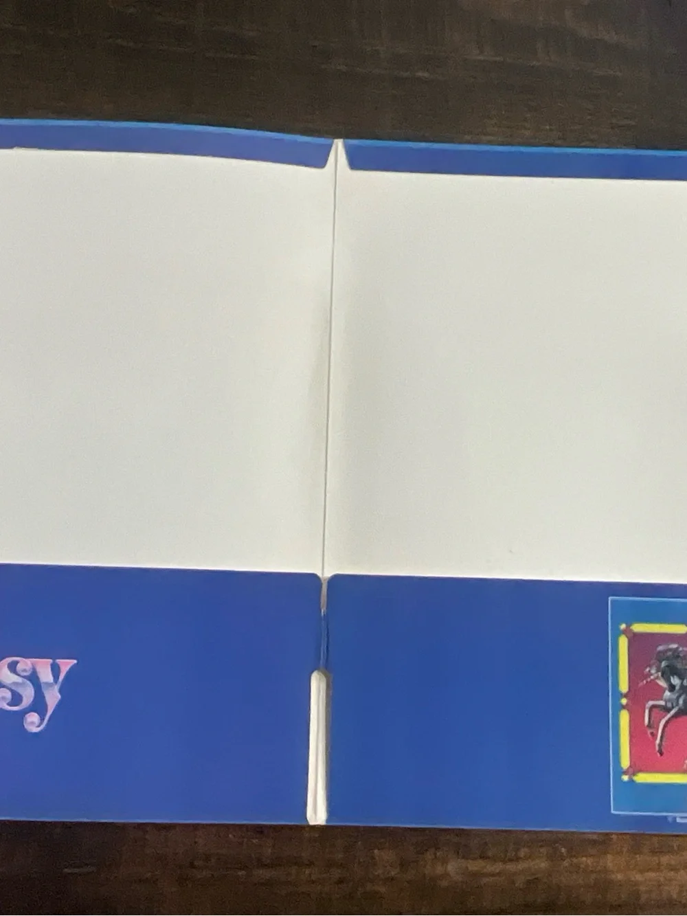 Vintage 1991 Mead Portfolio Fantasy Folder Unicorn Susan Dawe
